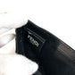 FENDI Folded wallet 7M0266 leather black Zucca rubber belt logo unisex(Unisex) Used Authentic