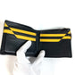 FENDI Folded wallet 7M0266 leather black Zucca rubber belt logo unisex(Unisex) Used Authentic