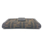 FENDI Folded wallet Leather / canvas Brown Zucca Pattern