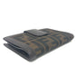 FENDI Folded wallet Leather / canvas Brown Zucca Pattern