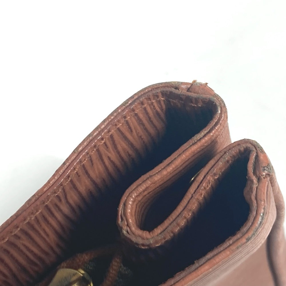 FENDI Handbag leather Brown vintage FF logo Women Used Authentic