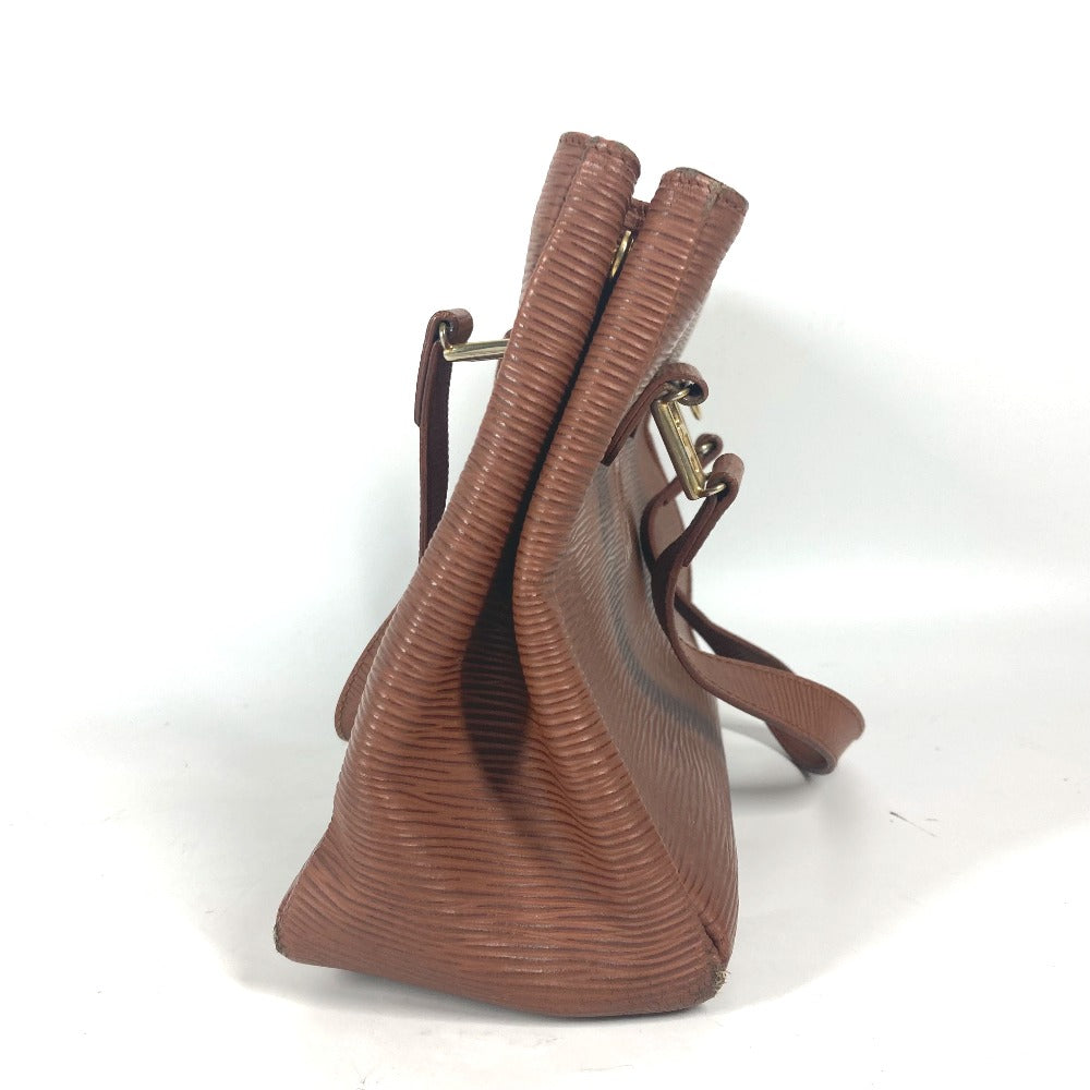 FENDI Handbag leather Brown vintage FF logo Women Used Authentic