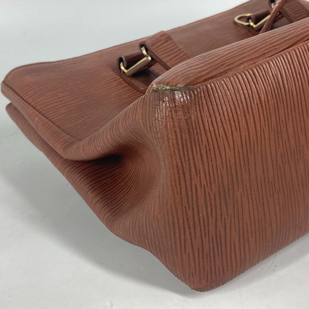 FENDI Handbag leather Brown vintage FF logo Women Used Authentic