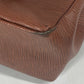 FENDI Handbag leather Brown vintage FF logo Women Used Authentic
