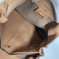 FENDI Tote Bag leather beige vintage Big logo Women Used Authentic