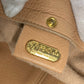 FENDI Tote Bag leather beige vintage Big logo Women Used Authentic