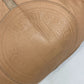 FENDI Tote Bag leather beige vintage Big logo Women Used Authentic