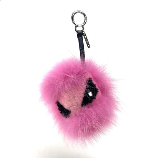 FENDI charm fur pink BAG BUGS Bag Bugs Women Used Authentic