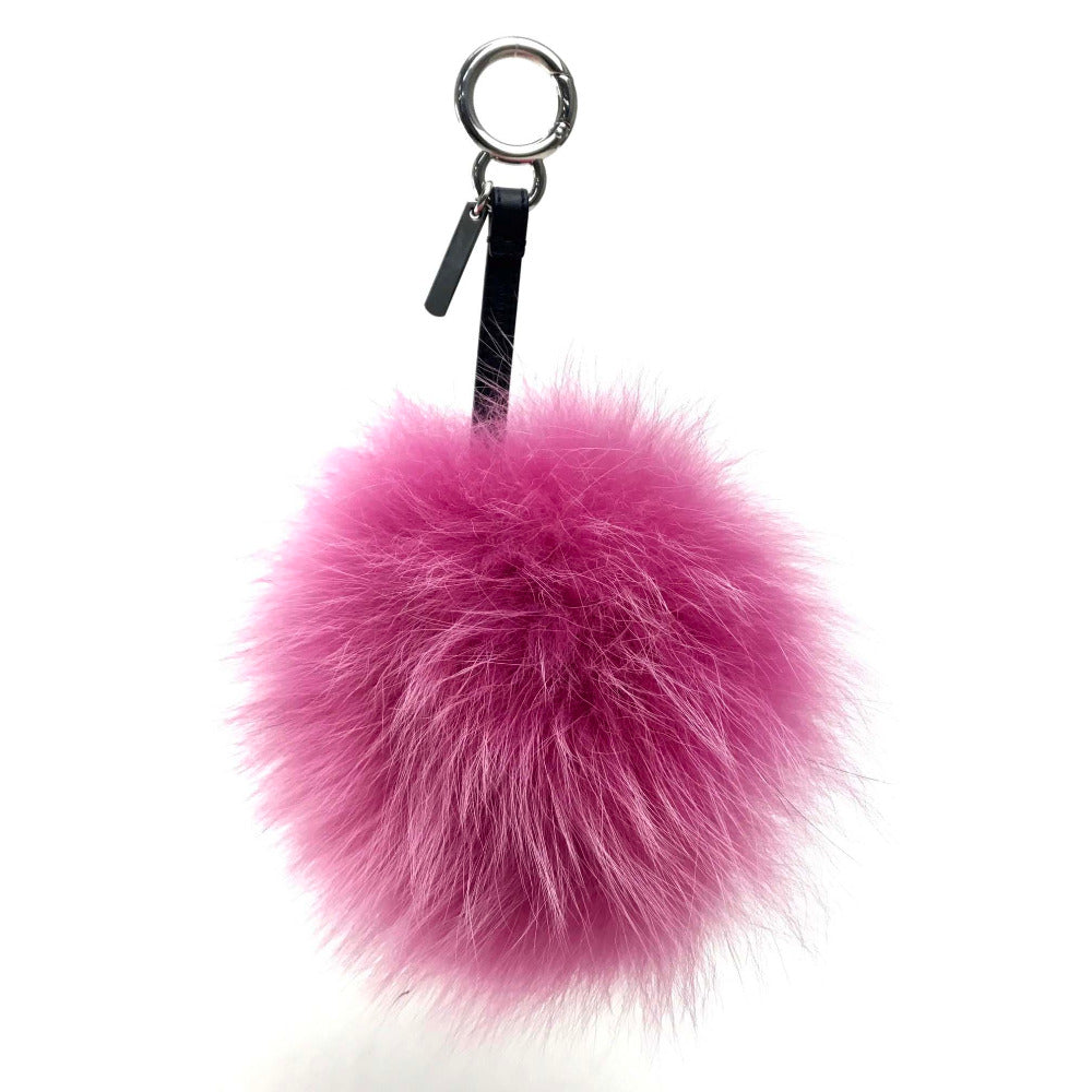 FENDI charm fur pink BAG BUGS Bag Bugs Women Used Authentic