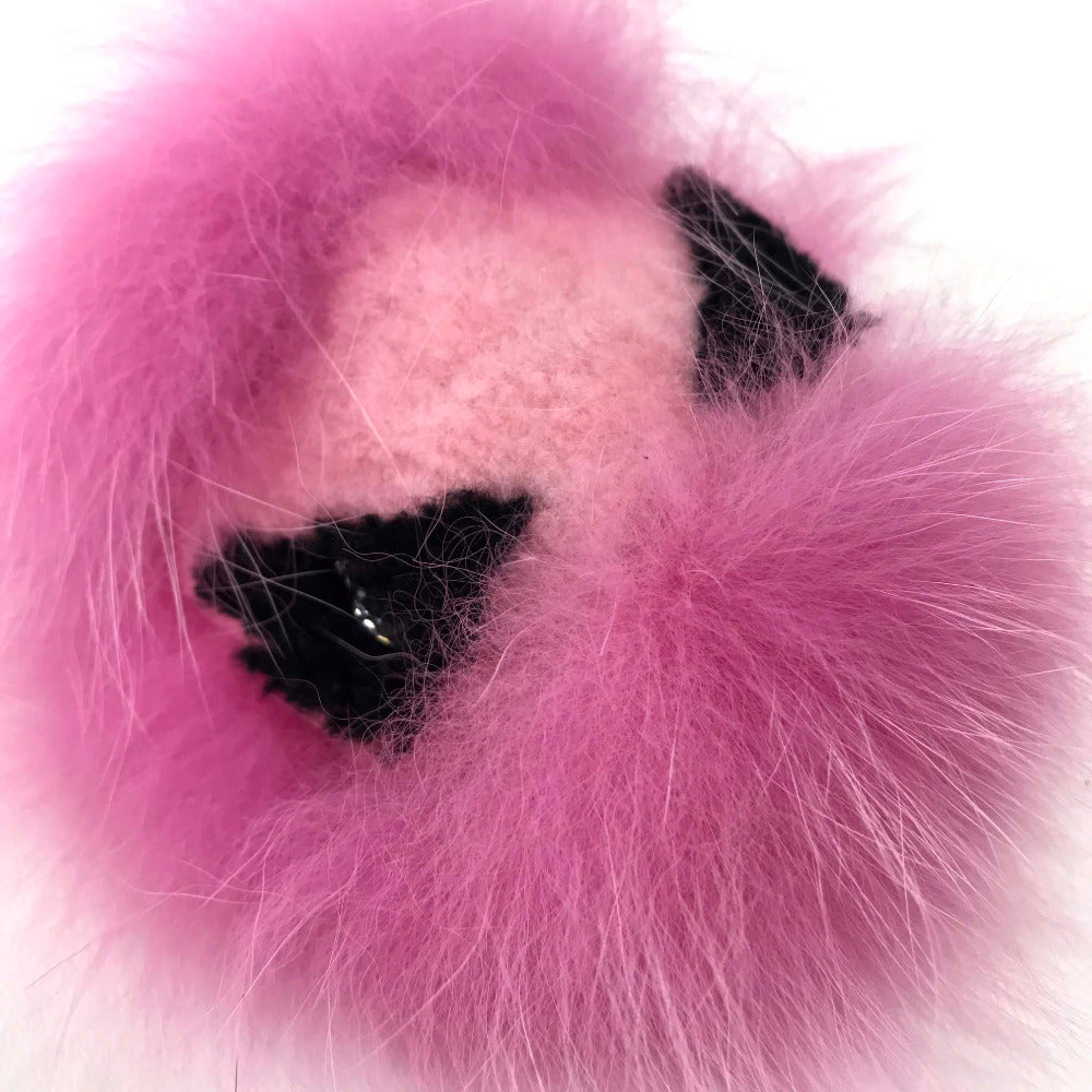 FENDI charm fur pink BAG BUGS Bag Bugs Women Used Authentic