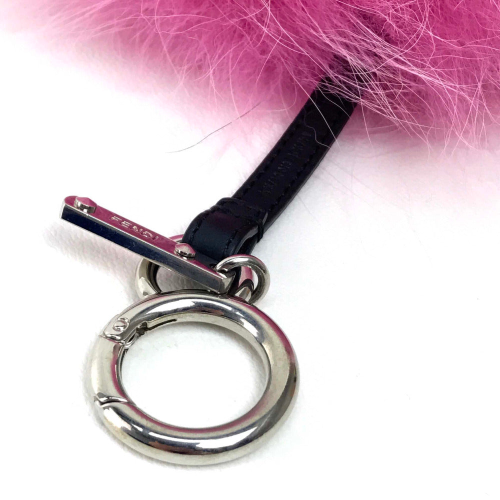 FENDI charm fur pink BAG BUGS Bag Bugs Women Used Authentic