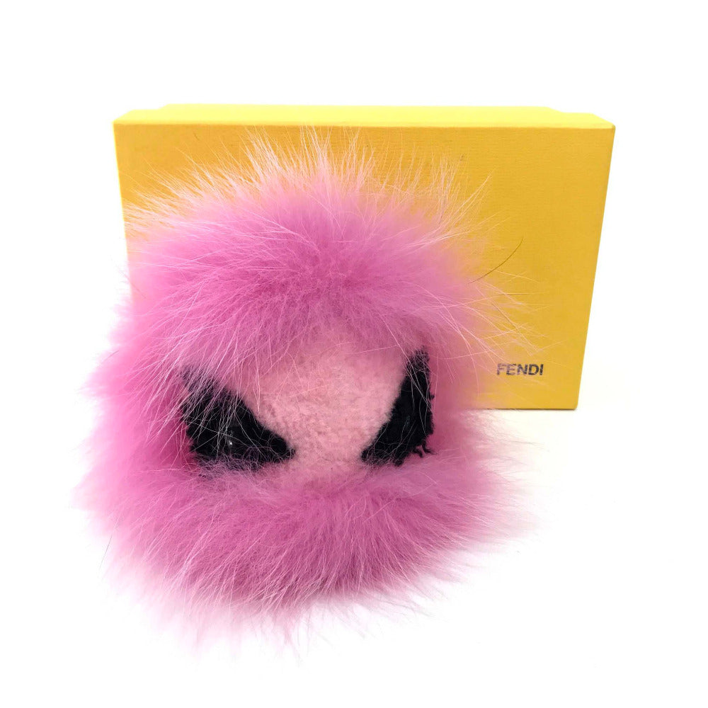 FENDI charm fur pink BAG BUGS Bag Bugs Women Used Authentic