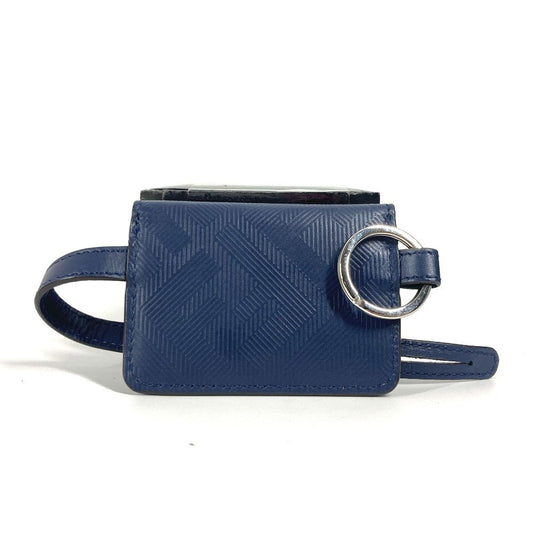 FENDI charm leather Navy Bucket type Bag type Women Used Authentic
