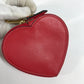 FENDI Coin case 8M0467 leather Red heart Women Used Authentic