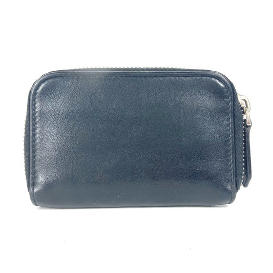 FENDI Coin case 7M0257 leather black logo Zip Around mens Used Authentic