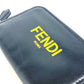 FENDI Coin case 7M0257 leather black logo Zip Around mens Used Authentic