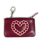 FENDI Coin case 8AP151 leather Red Heart studs Women Used Authentic