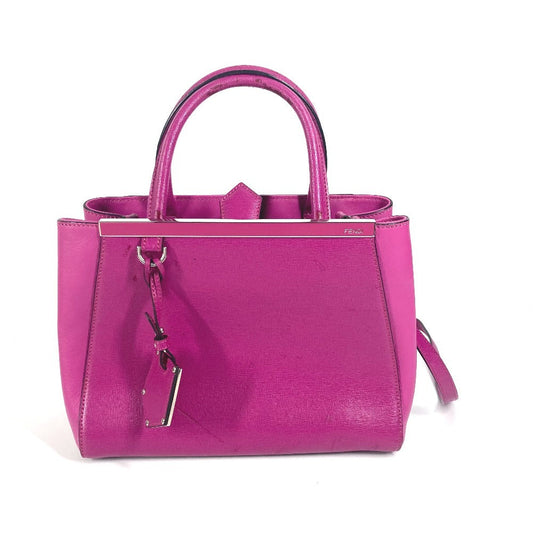 FENDI Handbag 8BH253 leather purple Petite to Jules Women Used Authentic