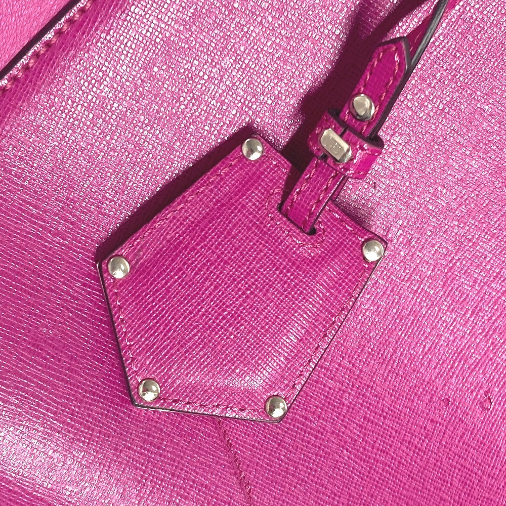 FENDI Handbag 8BH253 leather purple Petite to Jules Women Used Authentic
