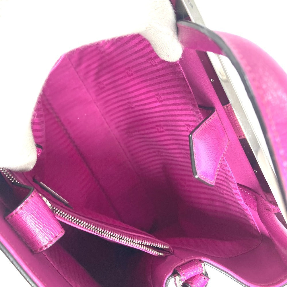 FENDI Handbag 8BH253 leather purple Petite to Jules Women Used Authentic