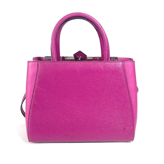 FENDI Handbag 8BH253 leather purple Petite to Jules Women Used Authentic