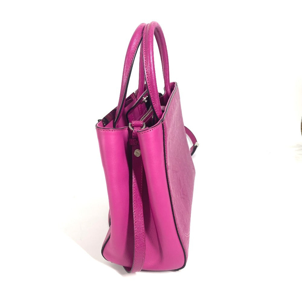FENDI Handbag 8BH253 leather purple Petite to Jules Women Used Authentic