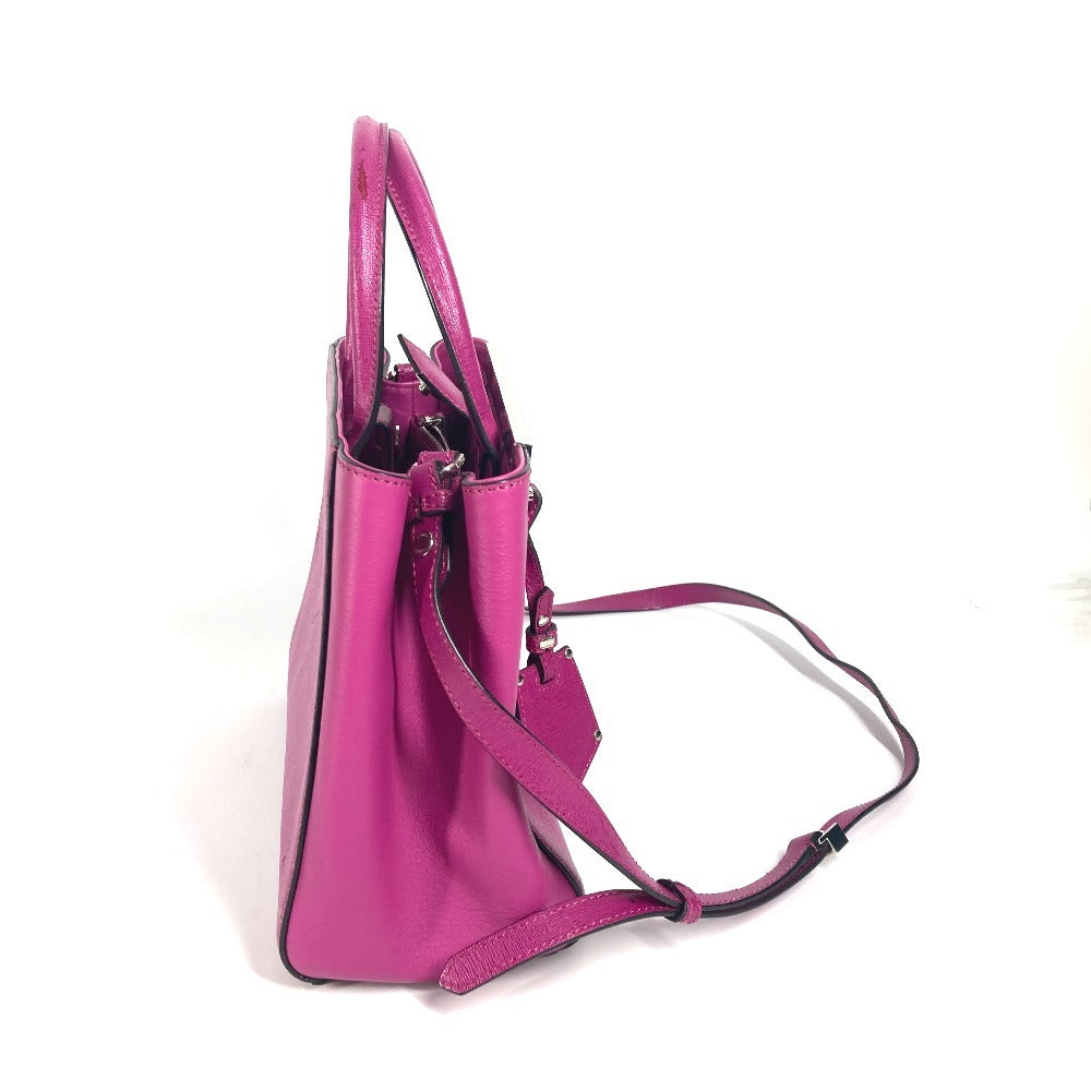FENDI Handbag 8BH253 leather purple Petite to Jules Women Used Authentic