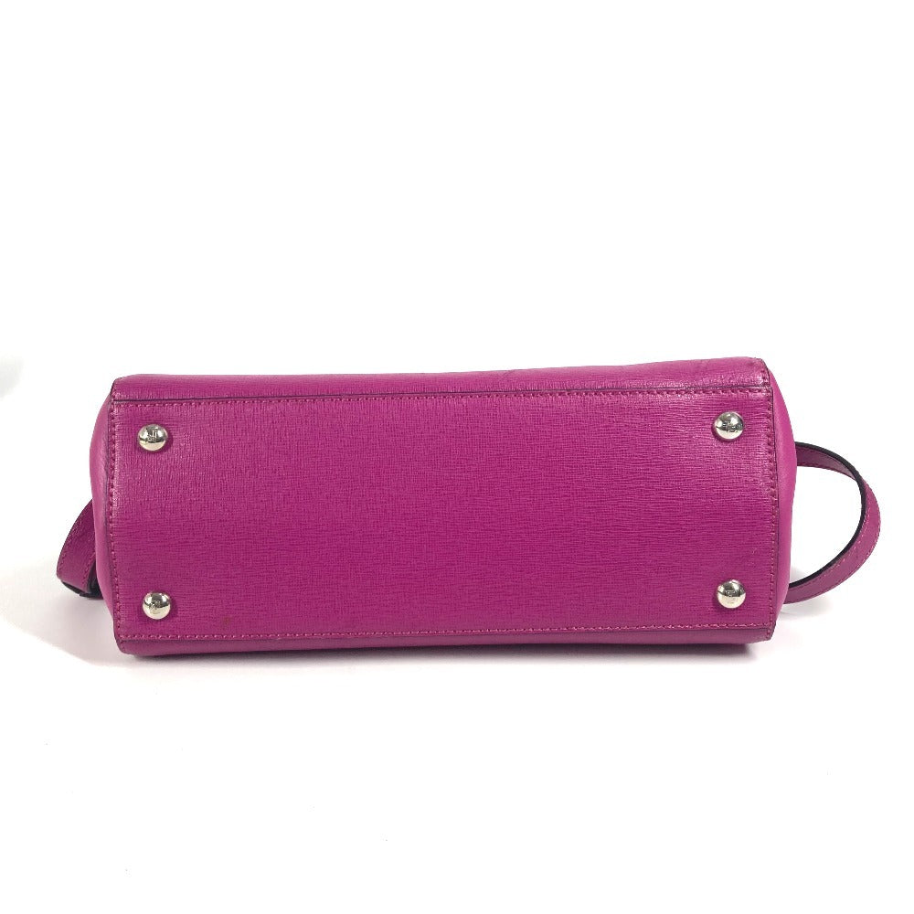 FENDI Handbag 8BH253 leather purple Petite to Jules Women Used Authentic