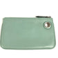 FENDI Pouch 8BS007 leather green Coin case Wallet Clutch Small Women Used Authentic
