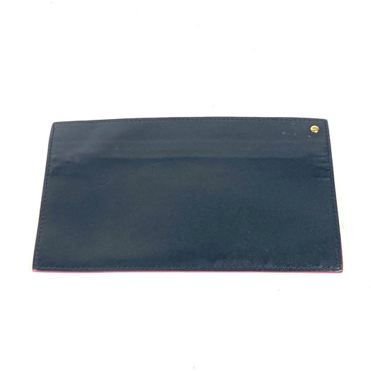 FENDI Pouch leather black By color Accessories Flat Women Used Authentic