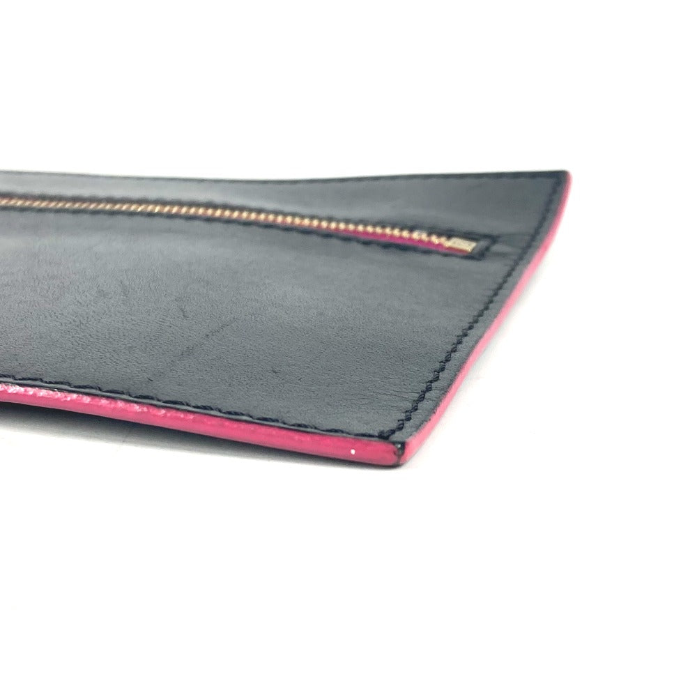FENDI Pouch leather black By color Accessories Flat Women Used Authentic