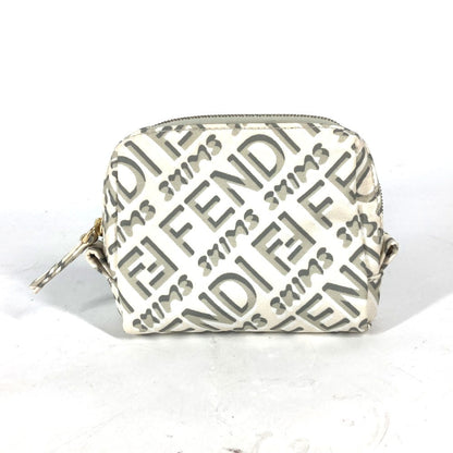 FENDI Pouch 8N0179 Nylon white SKIMS collaboration Skims logo Women Used Authentic