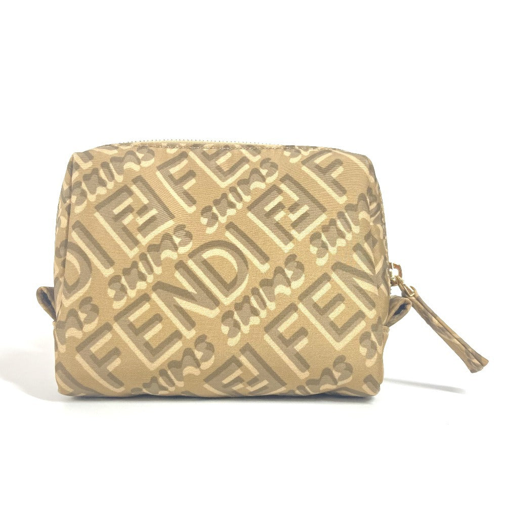 FENDI Pouch 8N0179 Nylon beige SKIMS collaboration logo Women Used Authentic