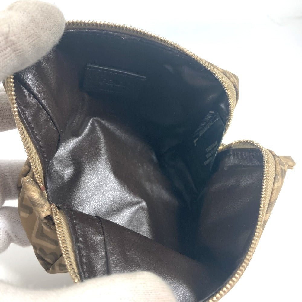 FENDI Pouch 8N0179 Nylon beige SKIMS collaboration logo Women Used Authentic