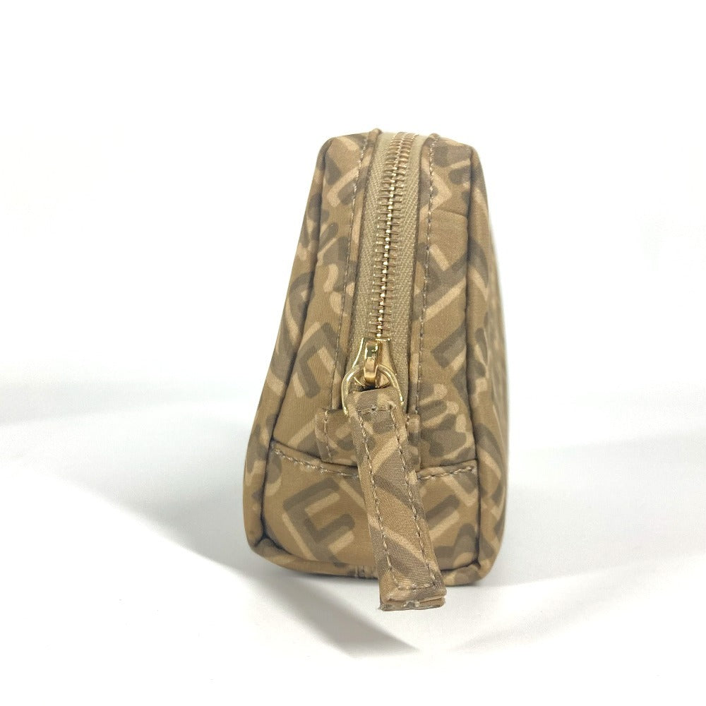 FENDI Pouch 8N0179 Nylon beige SKIMS collaboration logo Women Used Authentic