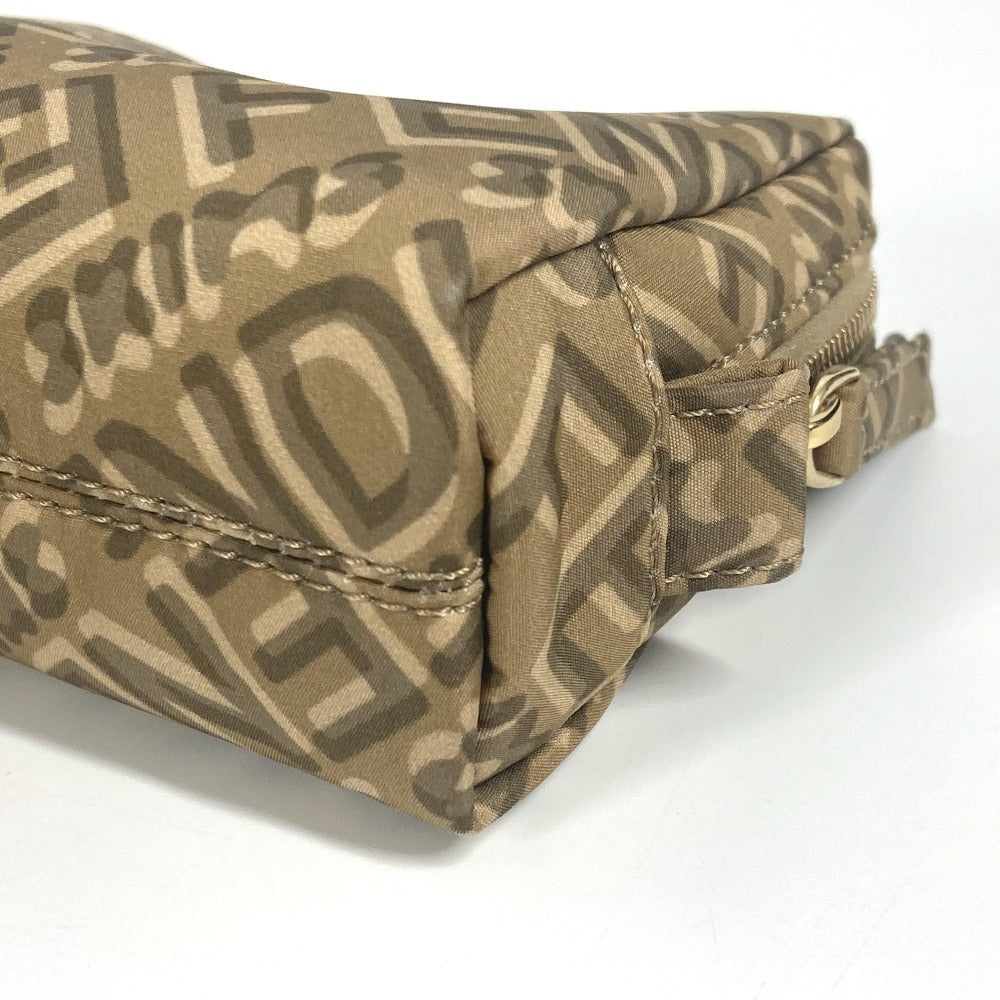 FENDI Pouch 8N0179 Nylon beige SKIMS collaboration logo Women Used Authentic
