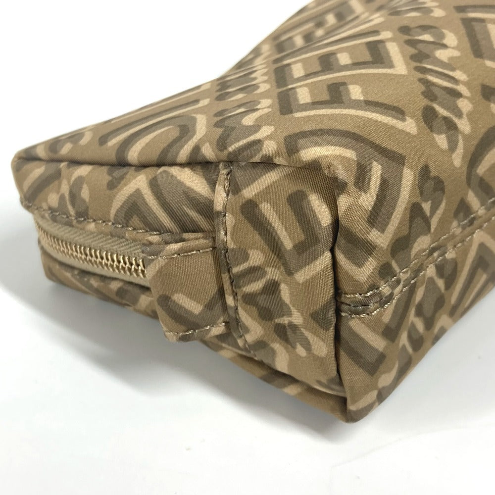 FENDI Pouch 8N0179 Nylon beige SKIMS collaboration logo Women Used Authentic