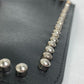 FENDI Clutch bag Leather, Fur black studded pouch Karl Lagerfeld Carlito
