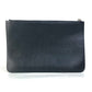 FENDI Clutch bag Leather, Fur black studded pouch Karl Lagerfeld Carlito
