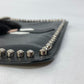 FENDI Clutch bag Leather, Fur black studded pouch Karl Lagerfeld Carlito
