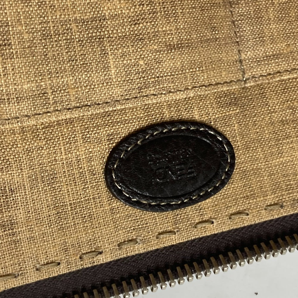 FENDI Clutch bag leather Dark brown bag pouch Celeria mens Used Authentic