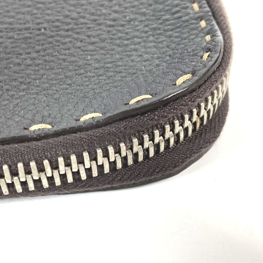 FENDI Clutch bag leather Dark brown bag pouch Celeria mens Used Authentic