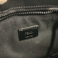 FENDI Clutch bag 7VA350 leather black Zucca logo