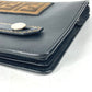 FENDI Clutch bag 7VA350 leather black Zucca logo