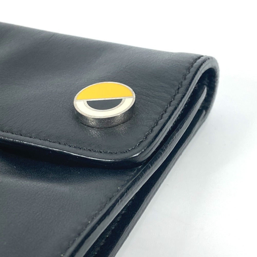 FENDI Clutch bag leather black logo LOVE unisex(Unisex) Used Authentic