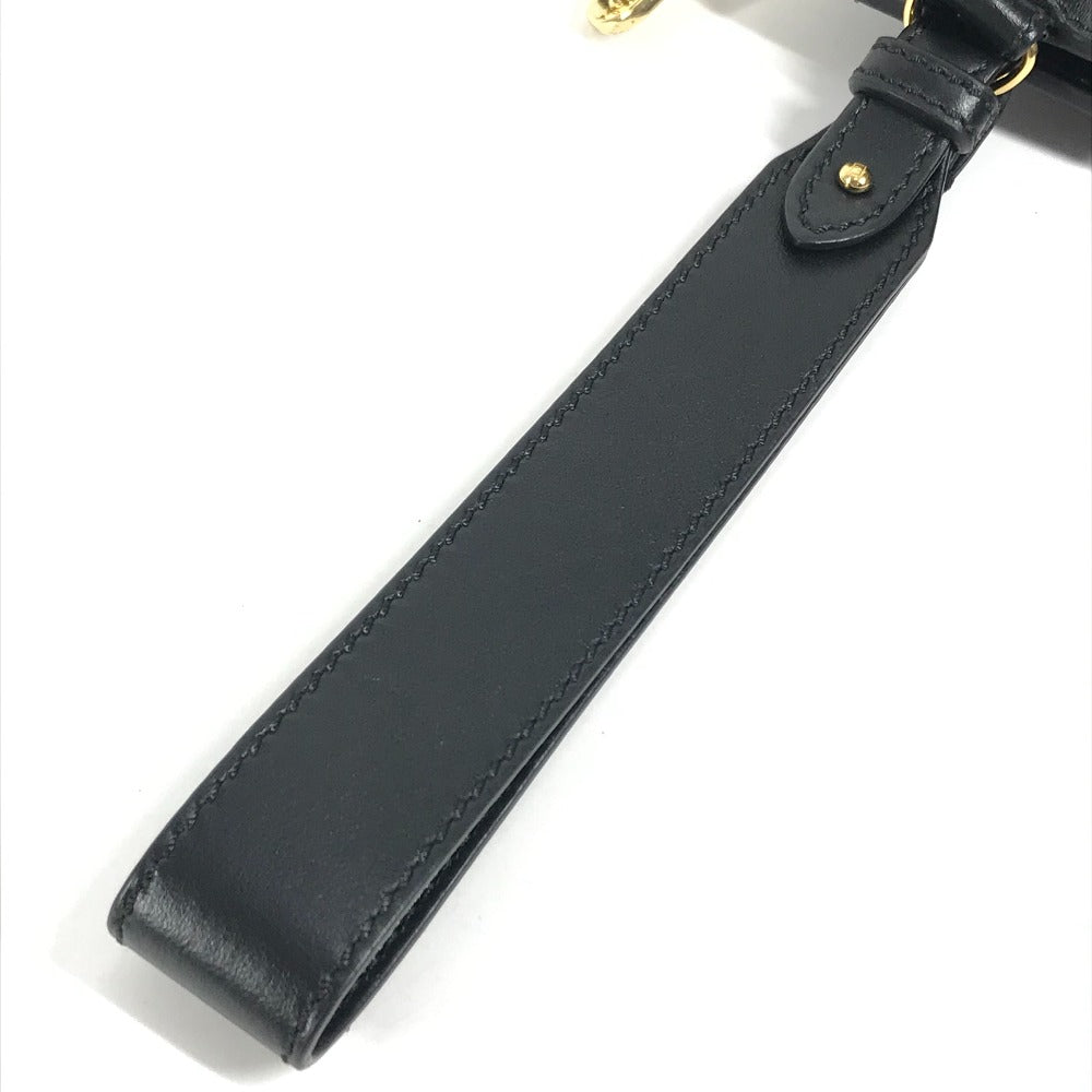 FENDI Clutch bag leather black Versace VERSACE collaboration FENDACE logo FENDACE Women(Unisex) Used Authentic