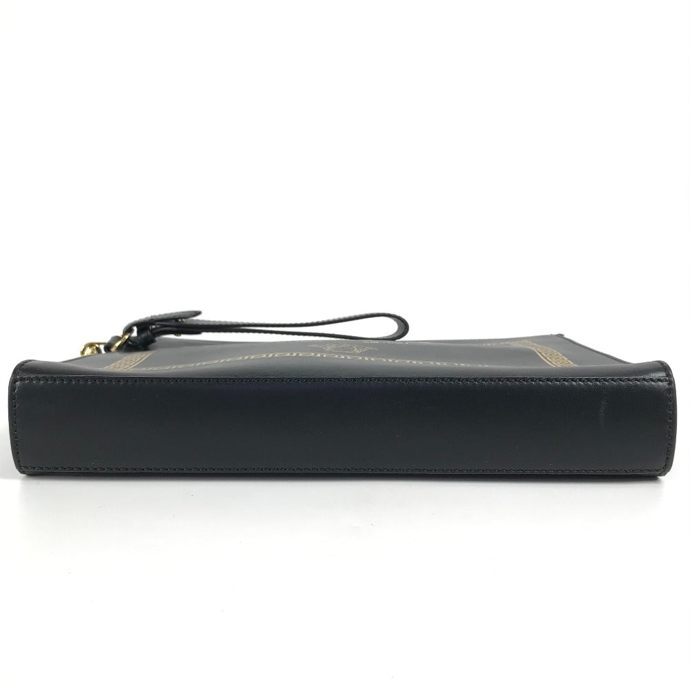 FENDI Clutch bag leather black Versace VERSACE collaboration FENDACE logo FENDACE Women(Unisex) Used Authentic