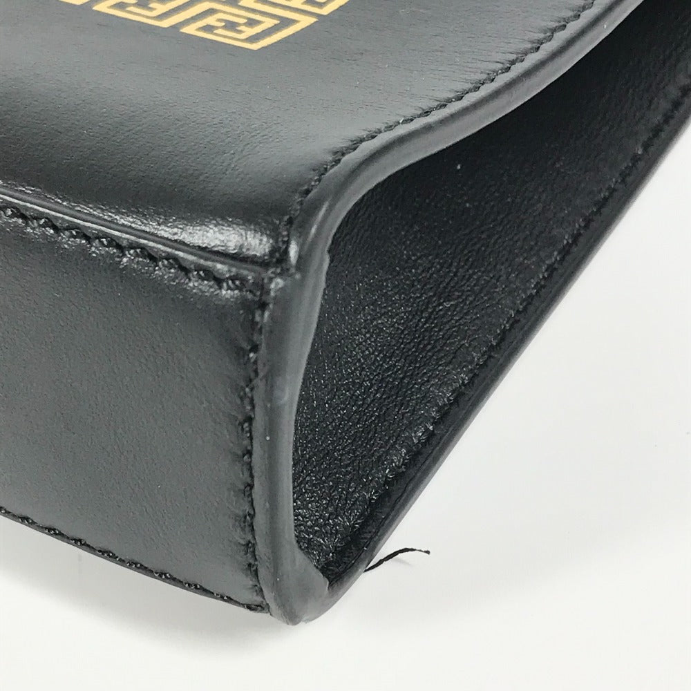 FENDI Clutch bag leather black Versace VERSACE collaboration FENDACE logo FENDACE Women(Unisex) Used Authentic