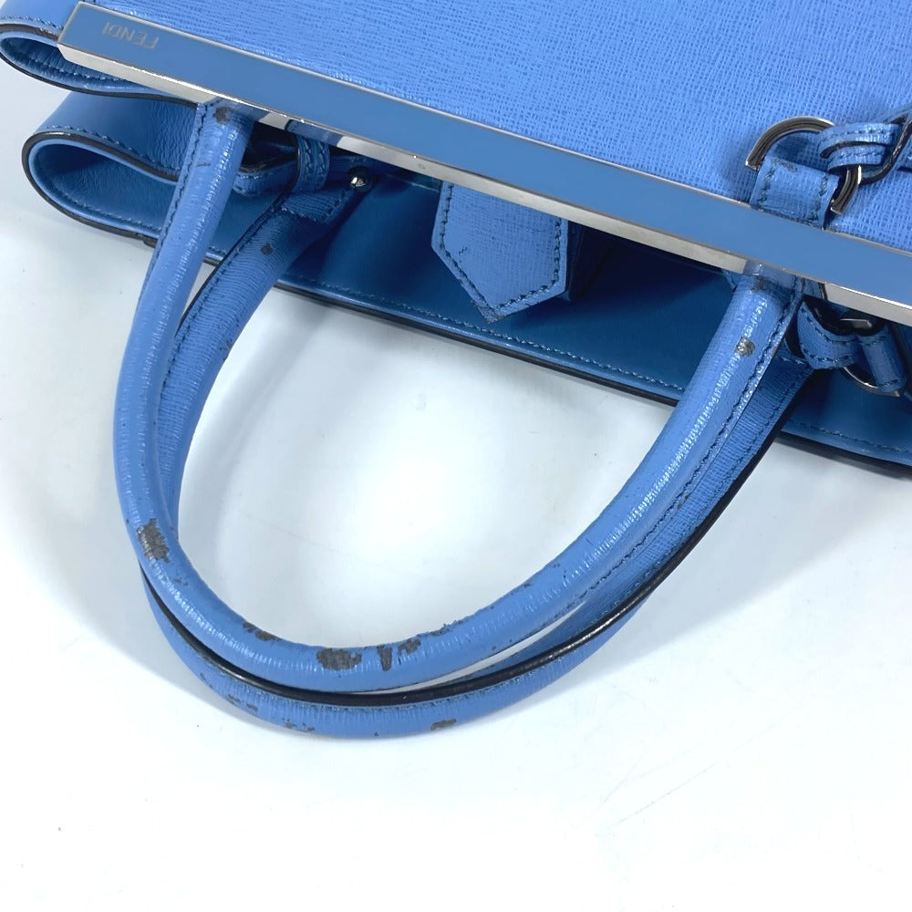 FENDI Handbag 8BH253 leather blue Petite to Jules
