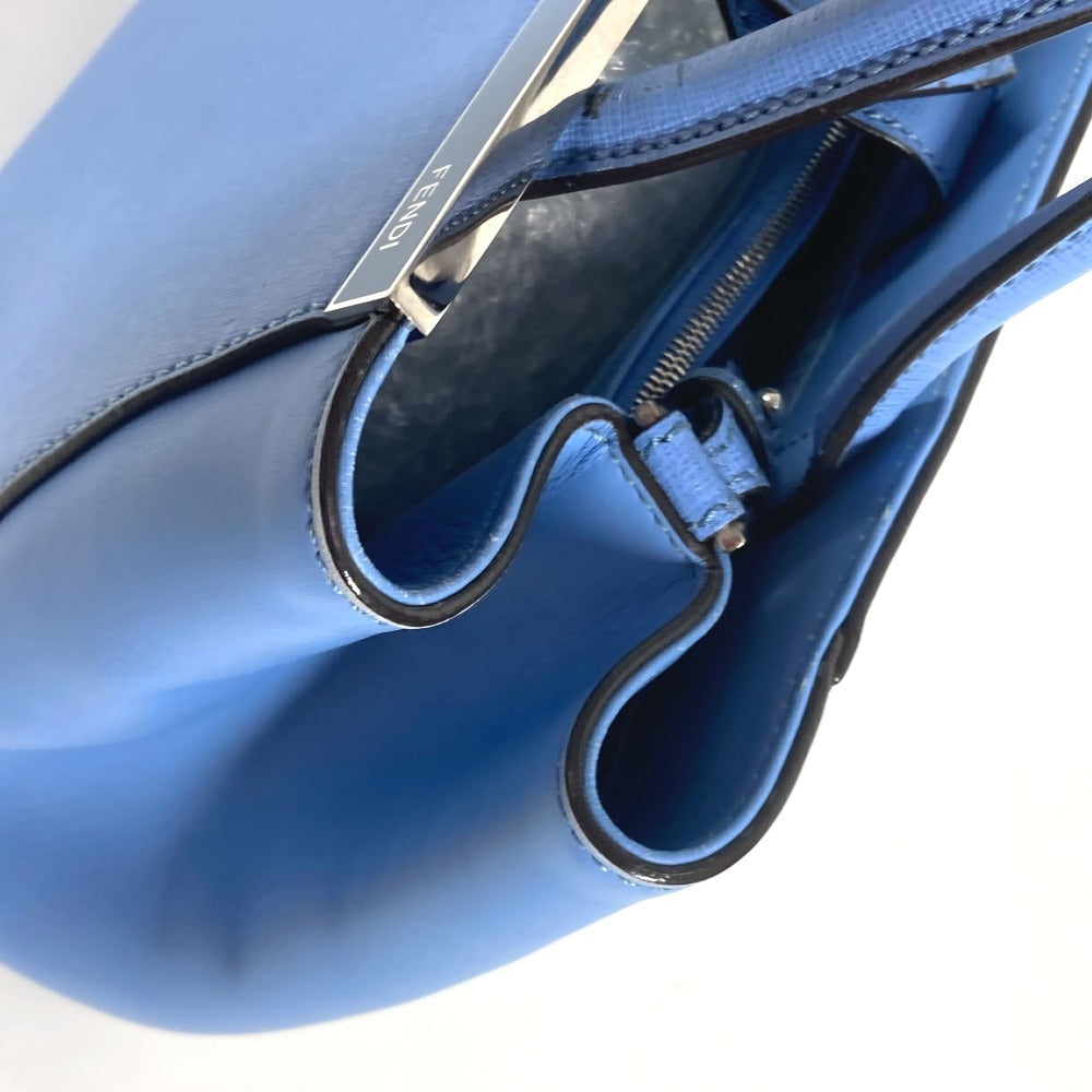 FENDI Handbag 8BH253 leather blue Petite to Jules